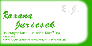 roxana juricsek business card